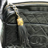 シャネル CHANEL マトラッセ フリンジ ショルダーバッグ ブラック ラムスキン レディース ショルダーバッグ