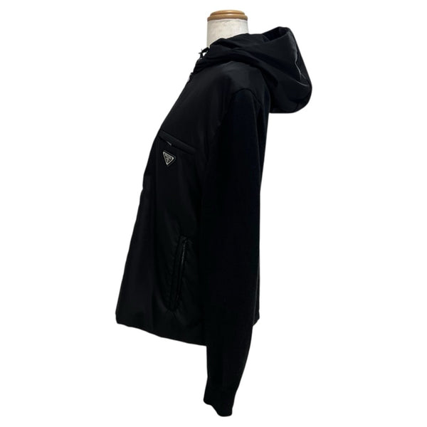 プラダ PRADA トライアングルロゴニット切替ジャケット UMG026 ブラック ウール メンズ その他アウター