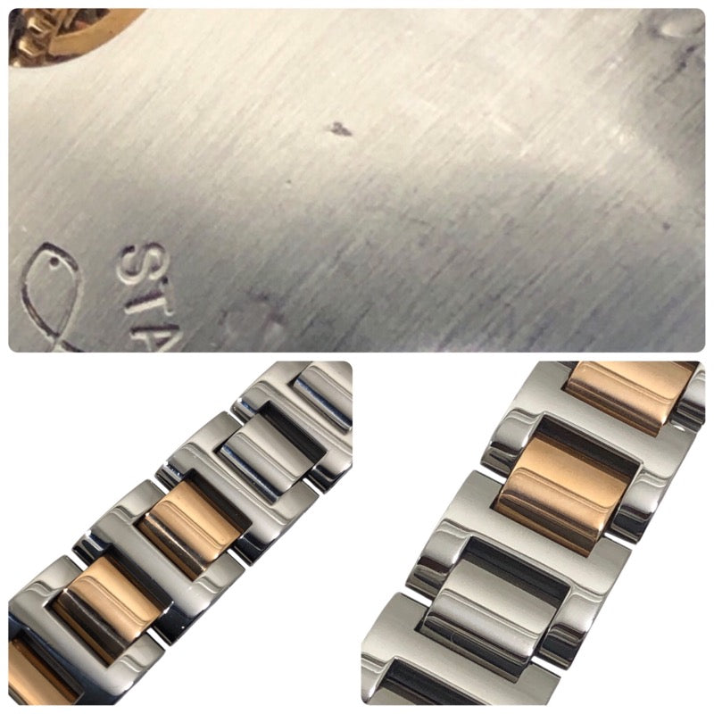 カルティエ Cartier バロンブルー 28mm WE902030 シルバー PG/SS レディース 腕時計