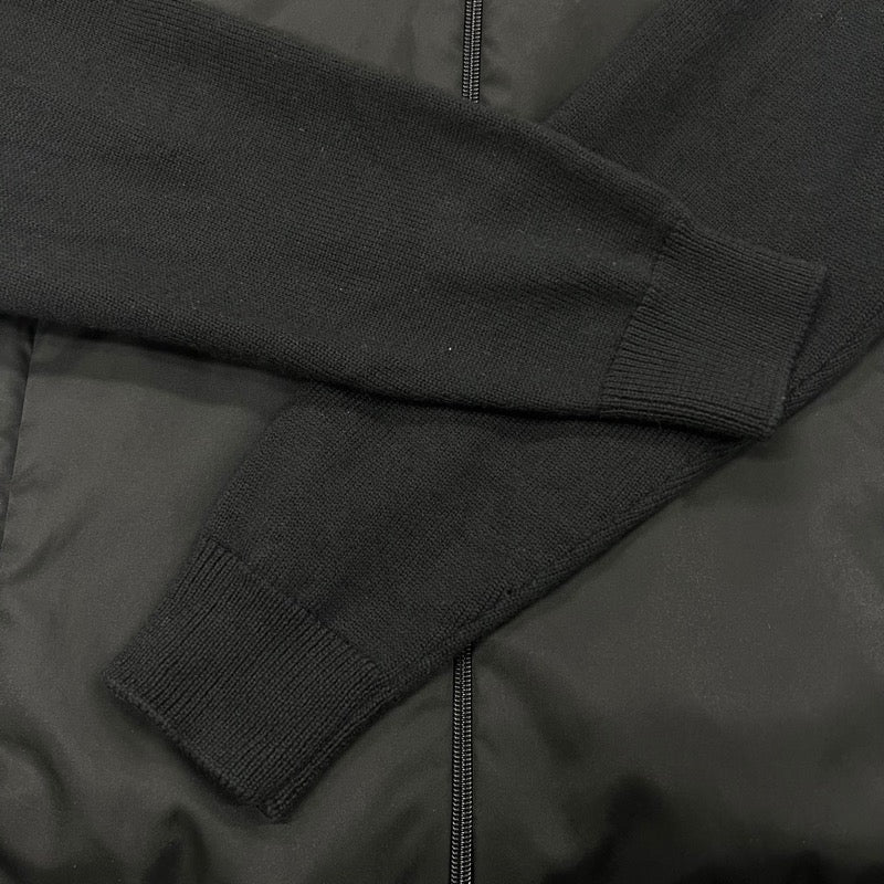 プラダ PRADA トライアングルロゴニット切替ジャケット UMG026 ブラック ウール メンズ その他アウター