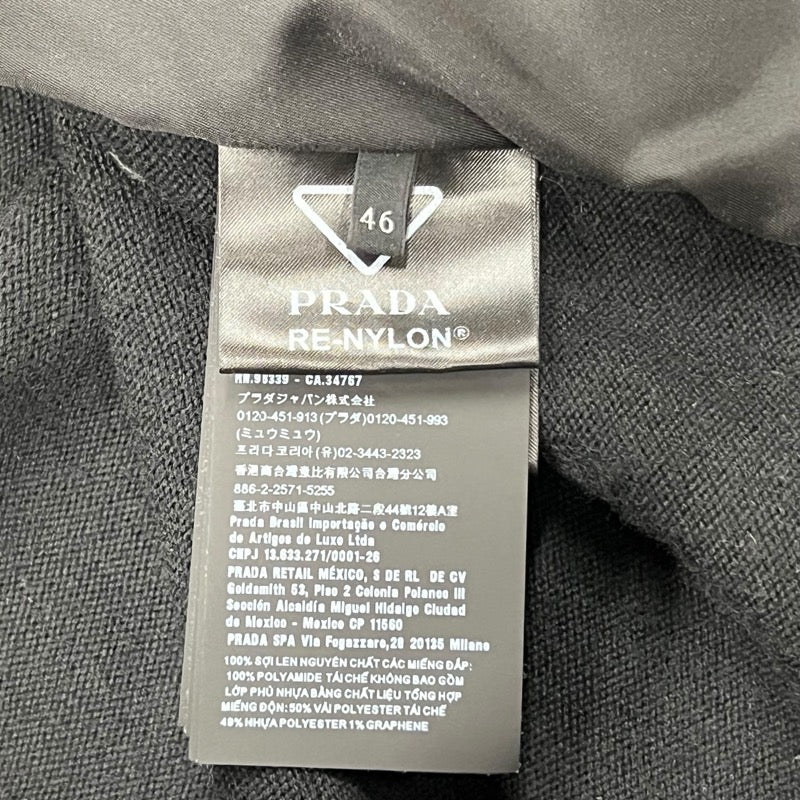 プラダ PRADA トライアングルロゴニット切替ジャケット UMG026 ブラック ウール メンズ その他アウター