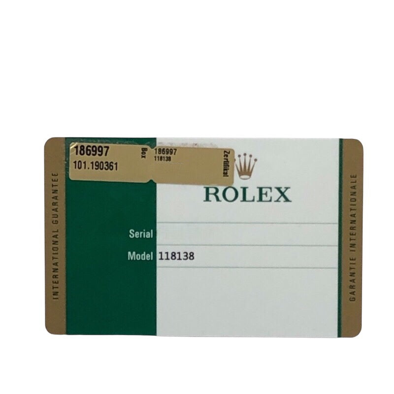 ロレックス ROLEX デイデイト36 ランダムシリアル 118138 コニャック K18YG/革ベルト 自動巻き メンズ 腕時計