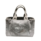 プラダ PRADA カナパトート グレー GD金具 キャンバス レディース ハンドバッグ