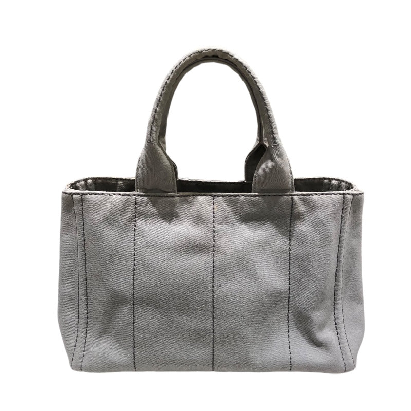 プラダ PRADA カナパトート グレー GD金具 キャンバス レディース ハンドバッグ | 中古ブランドリユースショップ OKURA(おお蔵)