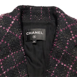 シャネル CHANEL スパンコールココボタンツイードセットアップ P71173 ブラック パープル ウール レディース セットアップ