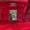 エルメス HERMES バーキン35 □O刻印 （2011年製） ブレイズ　シルバー金具 ポロサスリセ レディース ハンドバッグ