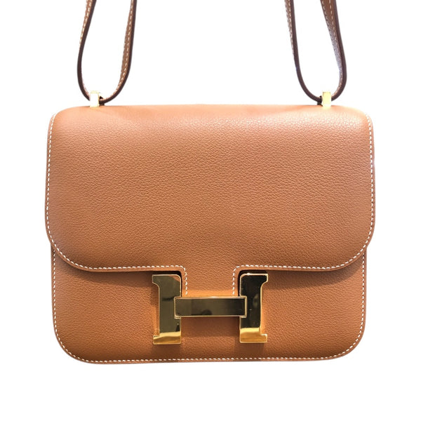 エルメス HERMES コンスタンス３　ミニ D刻 ブラウン×ゴールド金具 エバーカラー レディース ショルダーバッグ
