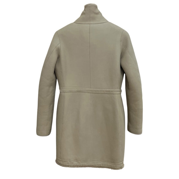 Loro Piana リバーシブルムートンコート FAF9081 クリーム レザー レディース その他アウター