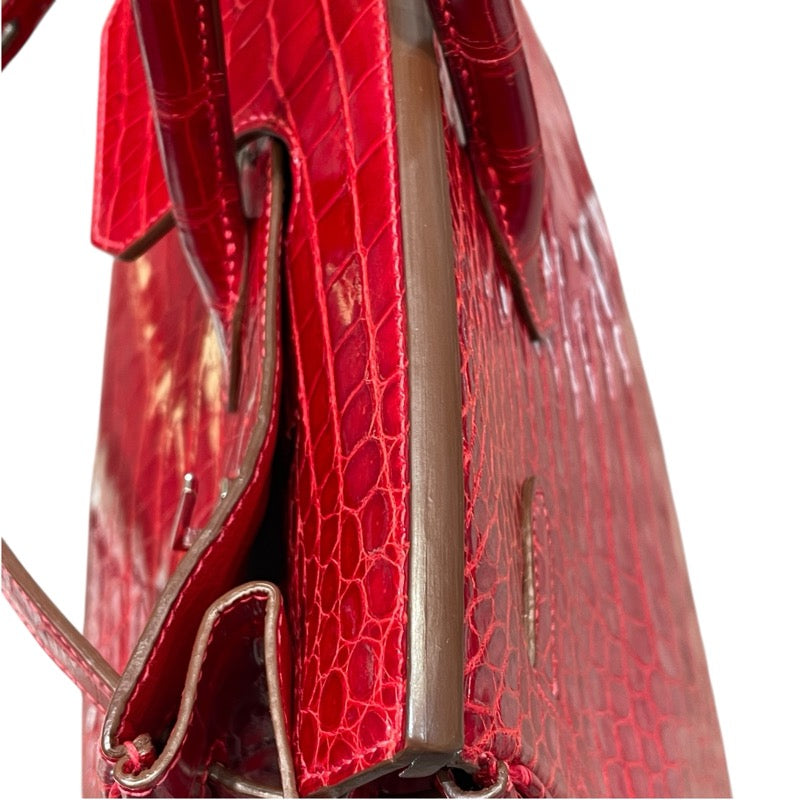 エルメス HERMES バーキン35 ブレイズ SV金具 ポロサスリセ レディース ハンドバッグ