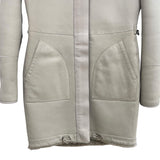 Loro Piana リバーシブルムートンコート FAF9081 クリーム レザー レディース その他アウター