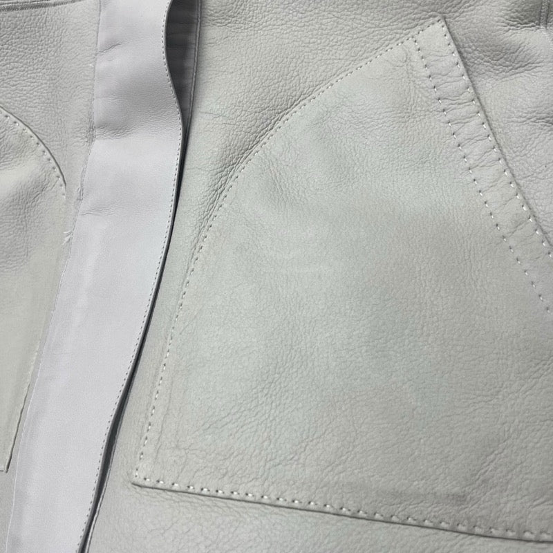 Loro Piana リバーシブルムートンコート FAF9081 クリーム レザー レディース その他アウター