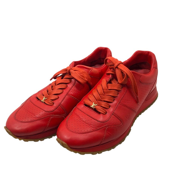 ルイ・ヴィトン LOUIS VUITTON SUPREME ランアウェイ レザースニーカー FD0157 レッド レザー メンズ スニーカー