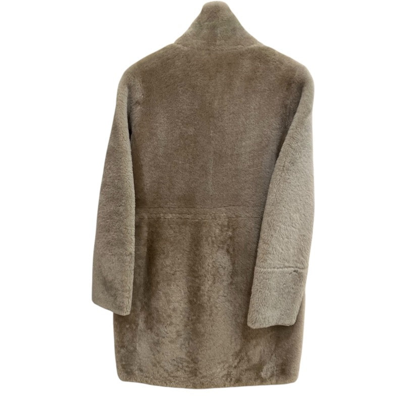 Loro Piana リバーシブルムートンコート FAF9081 クリーム レザー レディース その他アウター