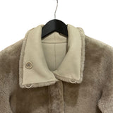 Loro Piana リバーシブルムートンコート FAF9081 クリーム レザー レディース その他アウター