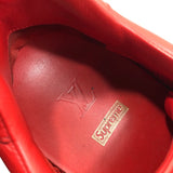 ルイ・ヴィトン LOUIS VUITTON SUPREME ランアウェイ レザースニーカー FD0157 レッド レザー メンズ スニーカー