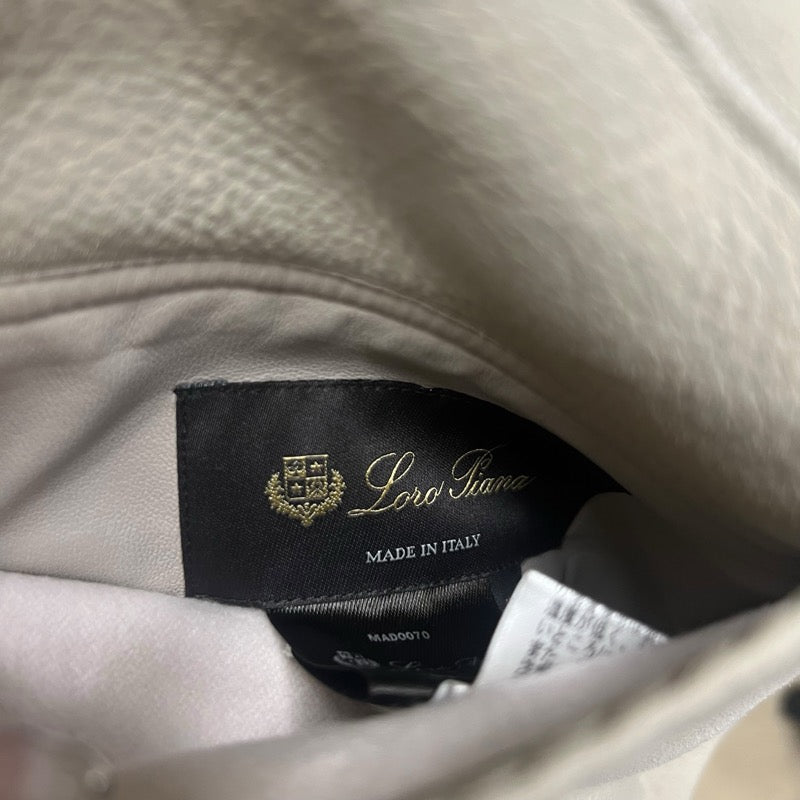 Loro Piana リバーシブルムートンコート FAF9081 クリーム レザー レディース その他アウター