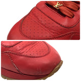 ルイ・ヴィトン LOUIS VUITTON SUPREME ランアウェイ レザースニーカー FD0157 レッド レザー メンズ スニーカー