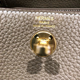 エルメス HERMES リンディミニ U刻 エトゥープ　ゴールド金具 トリヨン レディース ショルダーバッグ