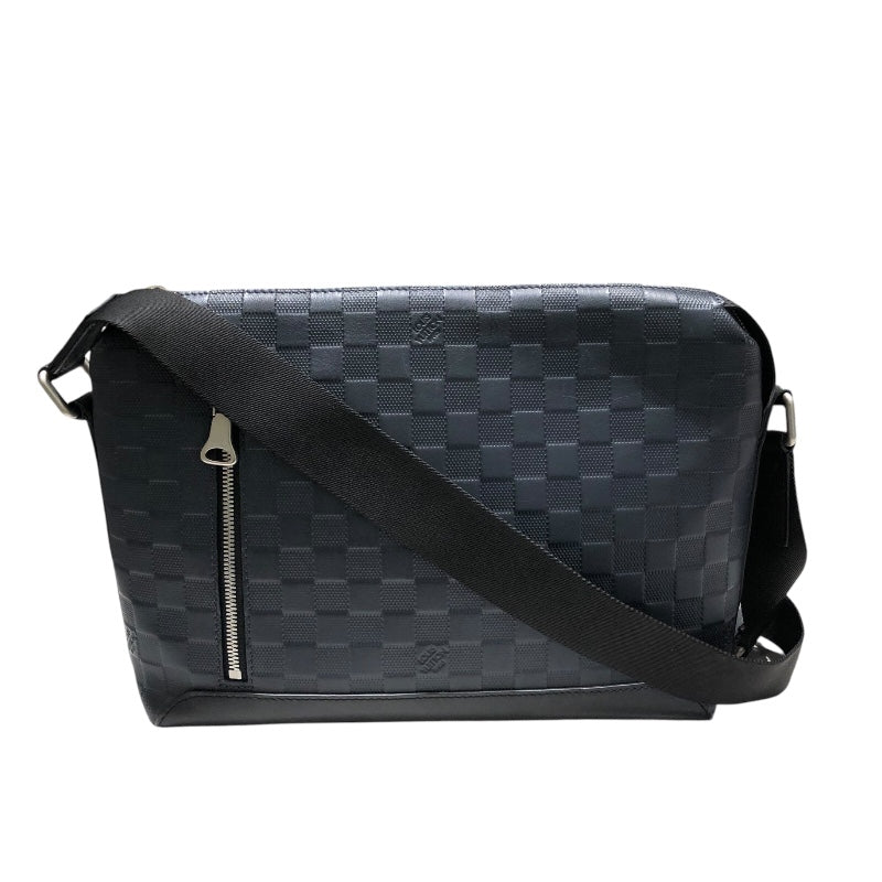 ルイ・ヴィトン LOUIS VUITTON ディスカバリー・メッセンジャーPM N42416 ネイビーSV金具 ダミエ・アンフィニ メンズ ショルダーバッグ
