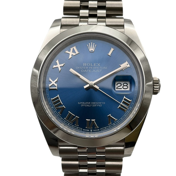 ロレックス ROLEX デイトジャスト41 126300 ブルー ステンレススチール メンズ 腕時計