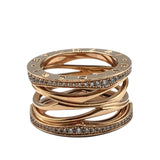 ブルガリ BVLGARI ビーゼロワンレジェンドダイヤリング K18ピンクゴールド K18PG ジュエリー