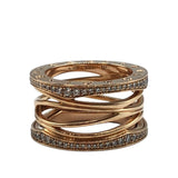 ブルガリ BVLGARI ビーゼロワンレジェンドダイヤリング K18ピンクゴールド K18PG ジュエリー