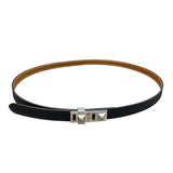 エルメス HERMES コリアドシアンベルトBMM 75cm ブラック/ゴールド スイフト/エプソン レディース ベルト