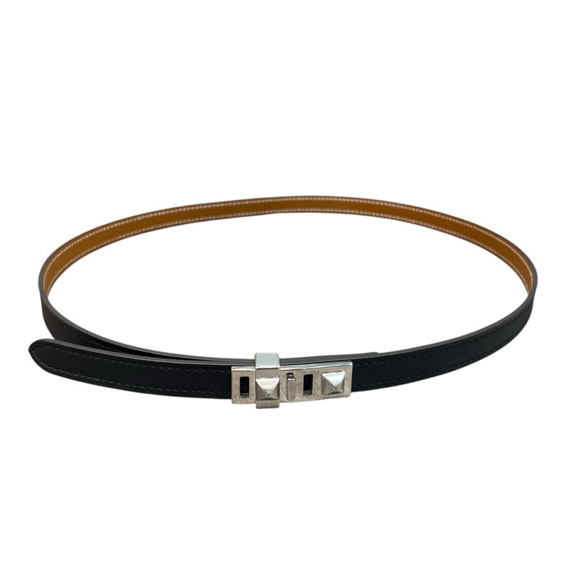 エルメス HERMES コリアドシアンベルトBMM 75cm ブラック/ゴールド スイフト/エプソン レディース ベルト