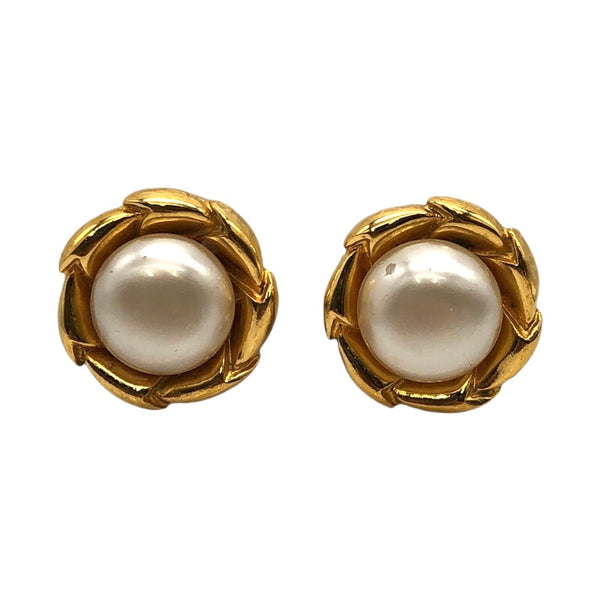 シャネル CHANEL パールイヤリング メタル/フェイクパール アクセサリー