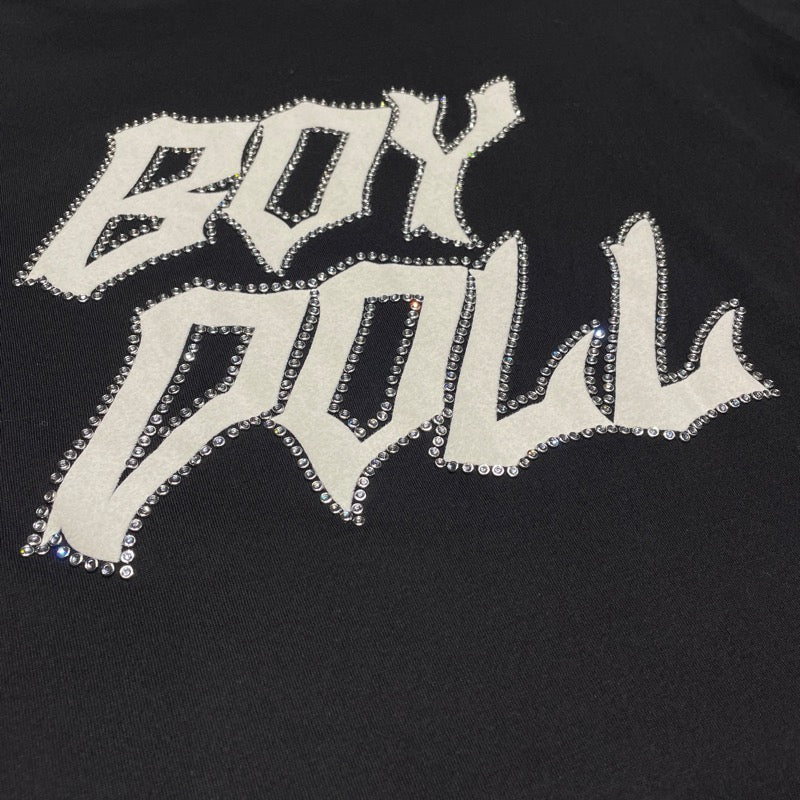 セリーヌ CELINE BOY DOLL ラインストーンロゴTシャツ 2X59C671Q コットン メンズ 半袖Ｔシャツ