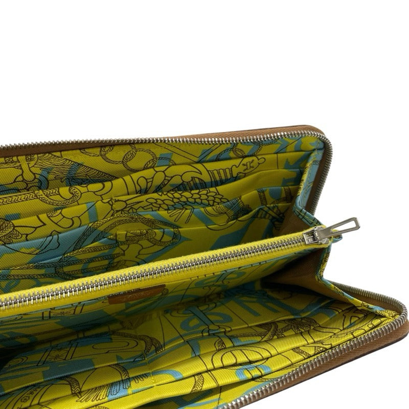 ⭐︎専用⭐︎ 鑑定済美品！　エルメス　シルクイン　長財布　茶系　U刻印 エルメス HERMES アザップロングシルクイン U刻印 ゴールド エプソン