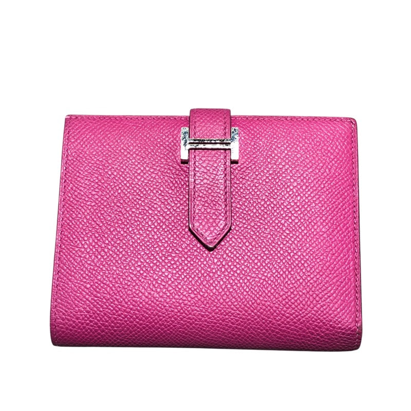 エルメス HERMES ベアンコンパクト A刻印 ローズパープル シルバー金具