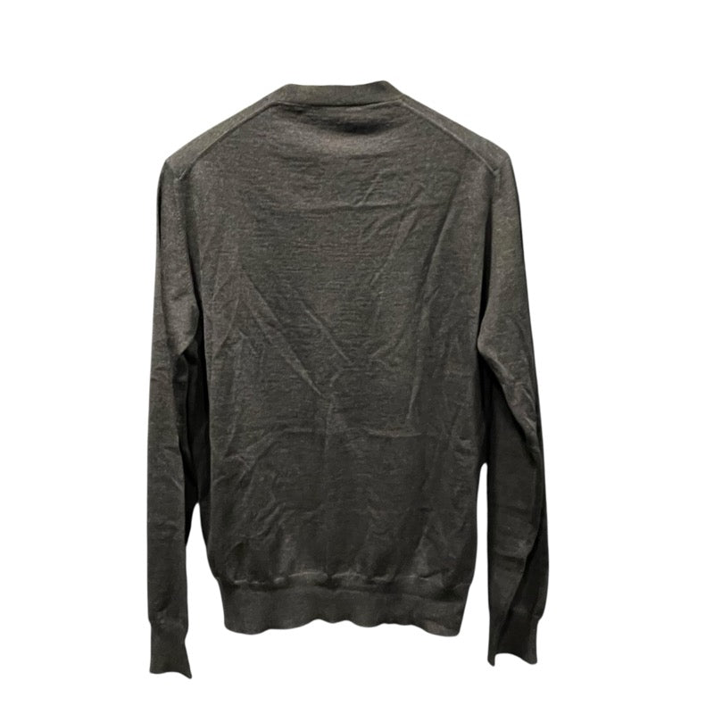 プラダ PRADA バージンウールニットカーディガン DNA959 グレー ウール メンズ カーディガン