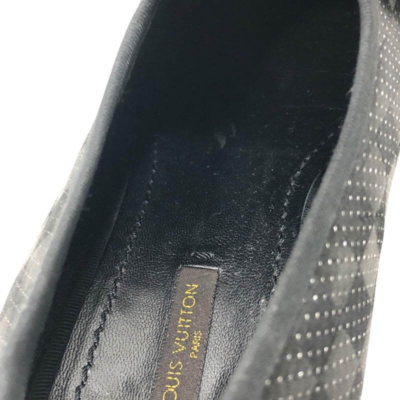 ルイ・ヴィトン LOUIS VUITTON LVロゴ 刺繍ダミエグラフィットローファー ブラック ダミエグラフィットキャンバス メンズ ローファー
