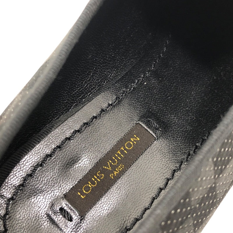 ルイ・ヴィトン LOUIS VUITTON LVロゴ 刺繍ダミエグラフィットローファー ブラック ダミエグラフィットキャンバス メンズ ローファー