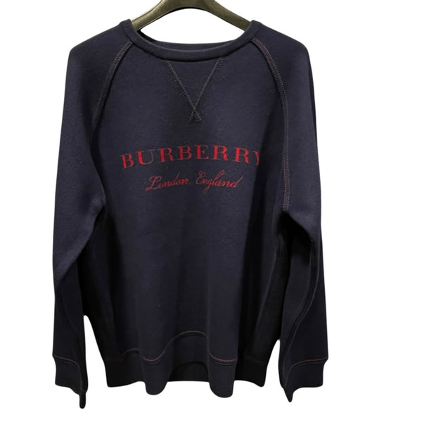 バーバリーロンドン BURBERRY LONDON フロントロゴニットセーター 4045207 ネイビー ウール メンズ セーター