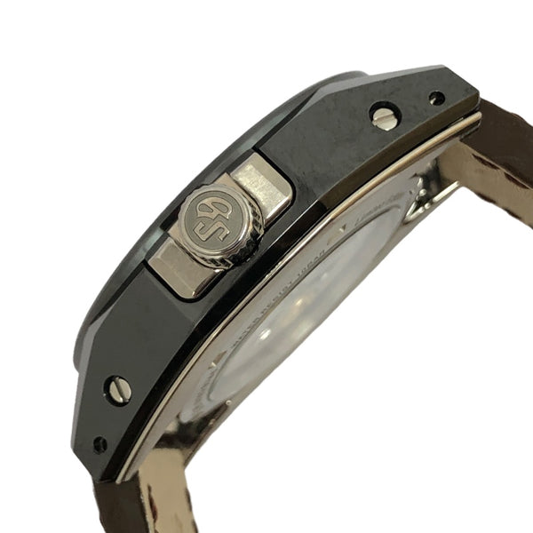 セイコー SEIKO Grand Seiko ブラックセラミックスリミテッドコレクション スプリングドライブGMT SBGE037 ブラック チタン/セラミック 自動巻き メンズ 腕時計