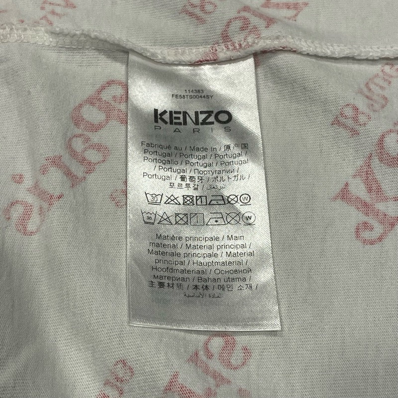 ケンゾー KENZO ロゴプリントオーバーサイズTシャツ FE58TS0044SY ホワイト コットン メンズ 半袖Ｔシャツ