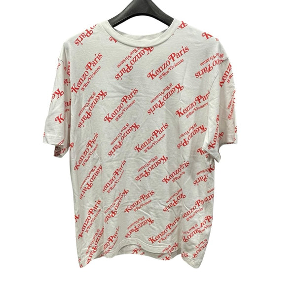 ケンゾー KENZO ロゴプリントオーバーサイズTシャツ FE58TS0044SY ホワイト コットン メンズ 半袖Ｔシャツ