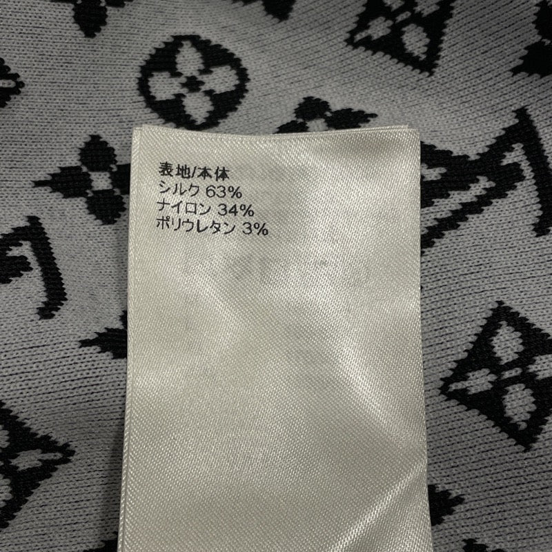 ルイ・ヴィトン LOUIS VUITTON モノグラム総柄ノースリーブワンピース FNKD05 ブラック シルク レディース ワンピース