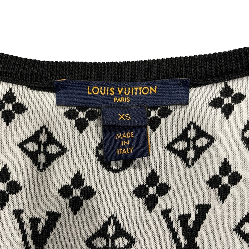 ルイ・ヴィトン LOUIS VUITTON モノグラム総柄ノースリーブワンピース FNKD05 ブラック シルク レディース ワンピース