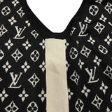 ルイ・ヴィトン LOUIS VUITTON モノグラム総柄ノースリーブワンピース FNKD05 ブラック シルク レディース ワンピース