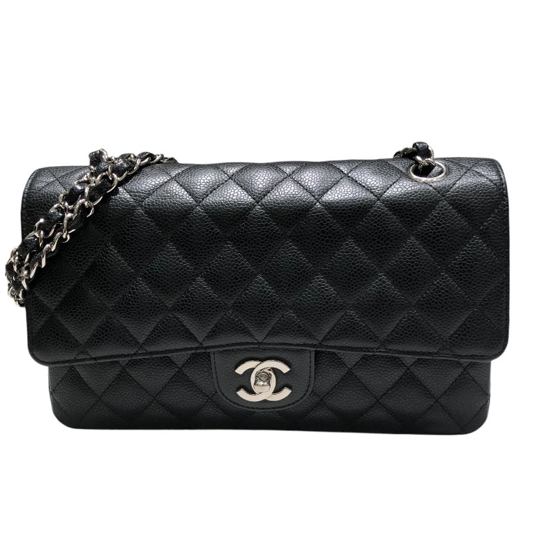 シャネル CHANEL マトラッセ25 AO1112 ブラック　シルバー金具 キャビア レディース ショルダーバッグ