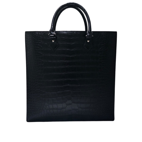 ルイ・ヴィトン LOUIS VUITTON サックプラ エキゾチックレザー N94718 ブラック クロコダイル ユニセックス ハンドバッグ