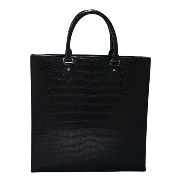 ルイ・ヴィトン LOUIS VUITTON サックプラ エキゾチックレザー N94718 ブラック クロコダイル ユニセックス ハンドバッグ