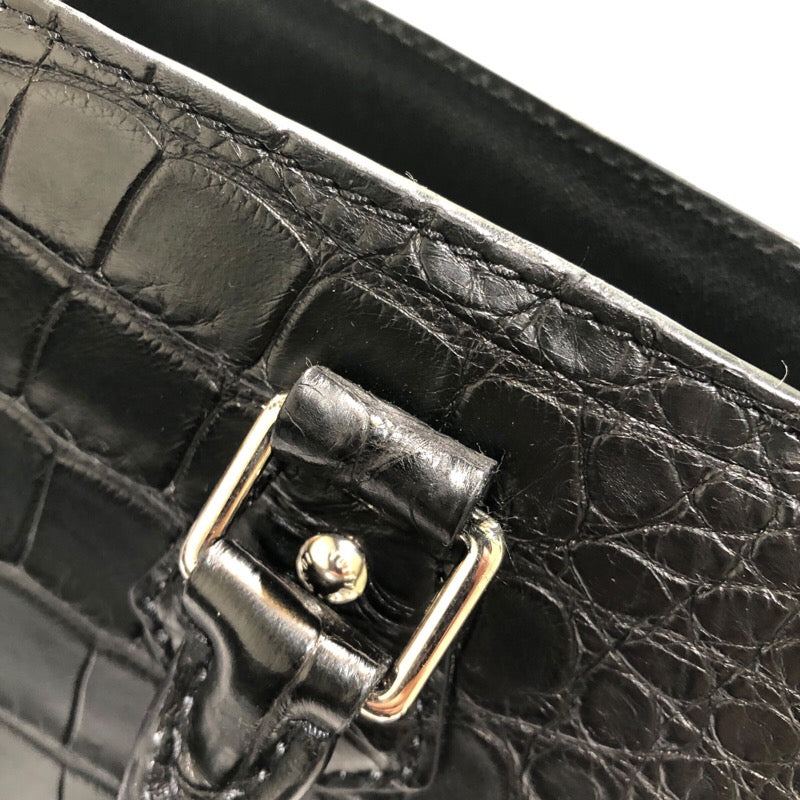 ルイ・ヴィトン LOUIS VUITTON サックプラ エキゾチックレザー N94718 ブラック クロコダイル ユニセックス ハンドバッグ