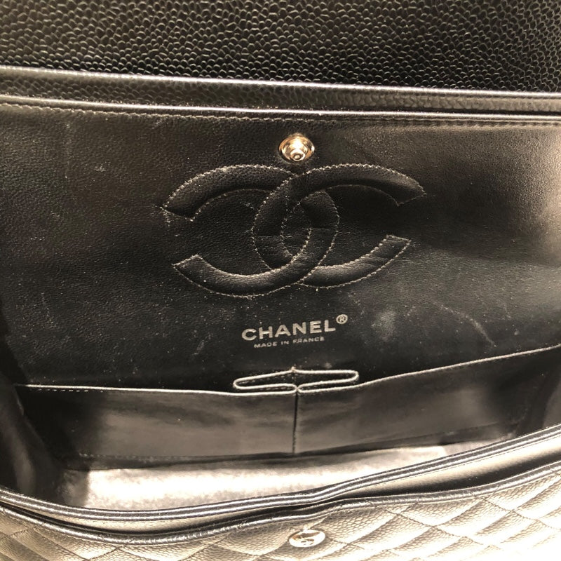 シャネル CHANEL マトラッセ25 AO1112 ブラック　シルバー金具 キャビア レディース ショルダーバッグ