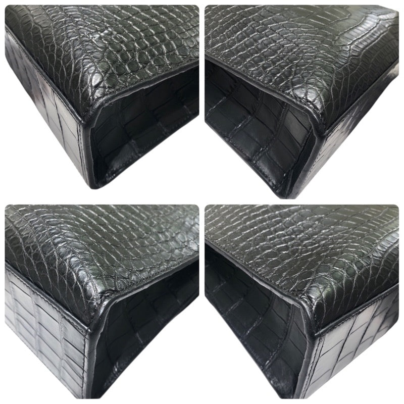 ルイ・ヴィトン LOUIS VUITTON サックプラ エキゾチックレザー N94718 ブラック クロコダイル ユニセックス ハンドバッグ