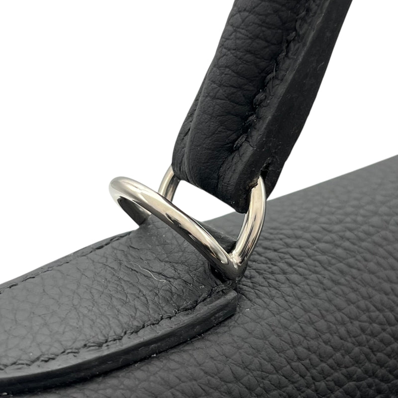 エルメス HERMES ケリー32 C刻印 ブラック シルバー金具 トゴ レディース ハンドバッグ