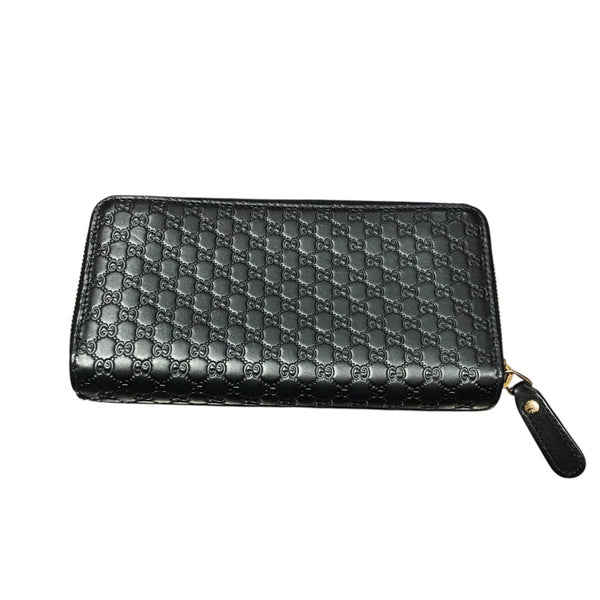 グッチ GUCCI ロングウォレット 449364 ブラック レザー メンズ 長財布